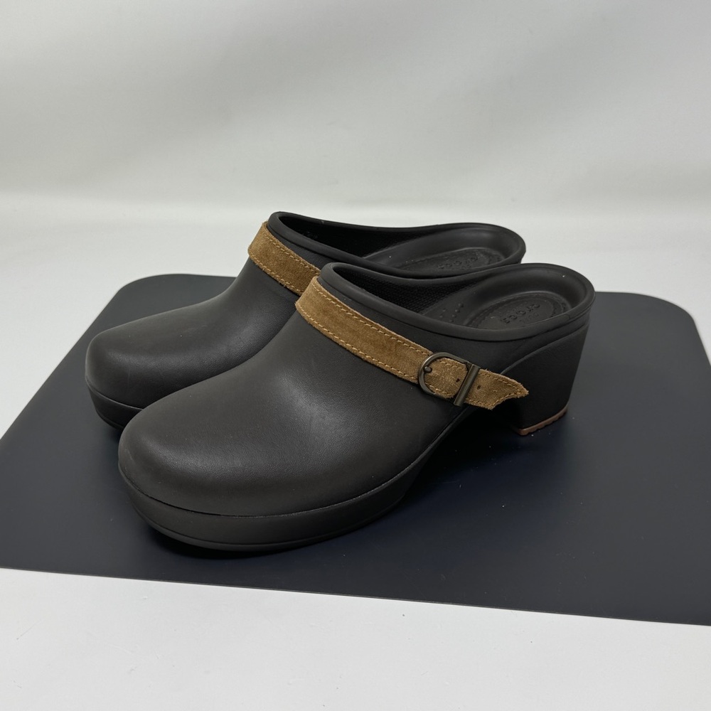 Crocs Sarah Clog Mule Duel Comfort Espresso Standard Fit Woman’s Size 8 - Picture 3 of 10